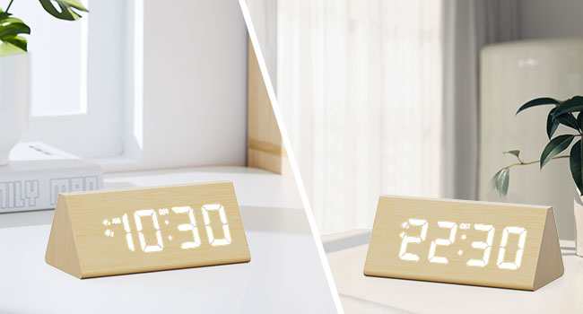 wood clock