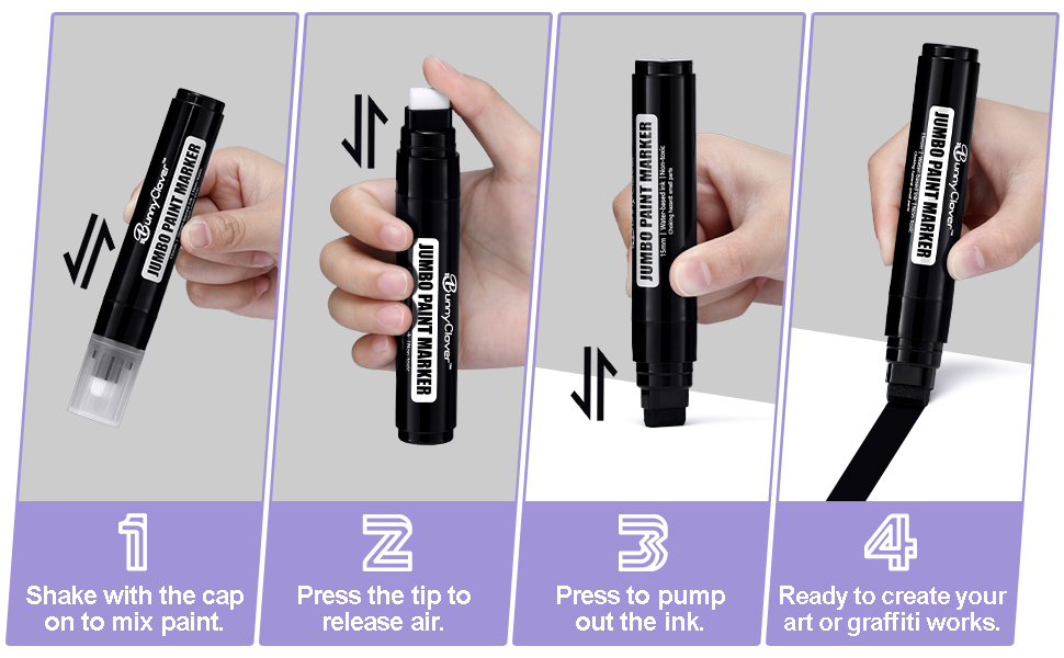 Black and White Paint Markers
