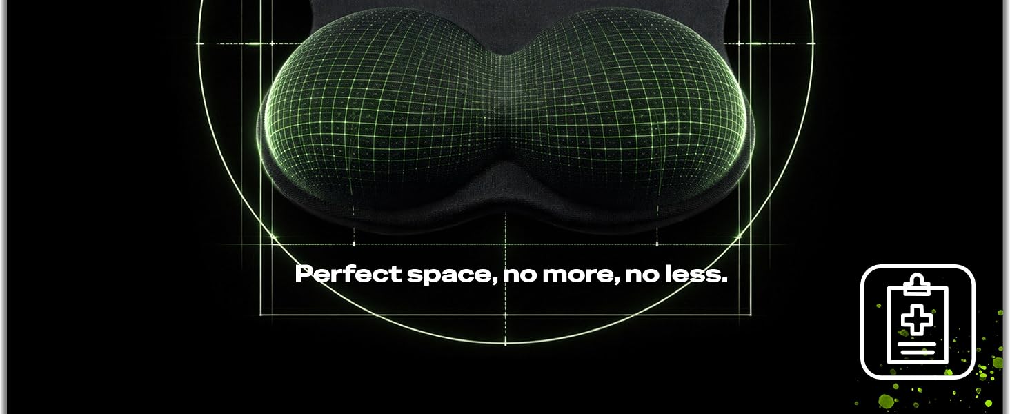Ergonomic mouse pad with wrist support in the right space.
