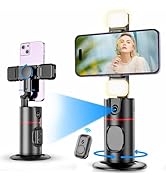 Auto Face Tracking Tripod, No App Required, Rechargeable Battery, 360° Rotation Phone Tracking Ho...