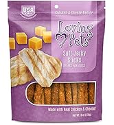 Loving Pets - Soft Chew Jerky (Stick-Shaped, Chicken & Cheese Recipe) USA Made Dog Treats