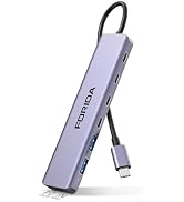 FORIDA Aluminum Alloy 10Gbps USB C Hub, Portable 7-Port Multiport USBC Splitter, 4 USB-C 3.2, 2 U...