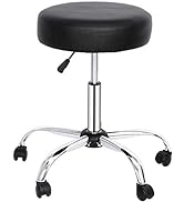 HomGarden Adjustable Rolling Stool Chair Salon Spa Stool Hydraulic Swivel Stool with Wheels and U...