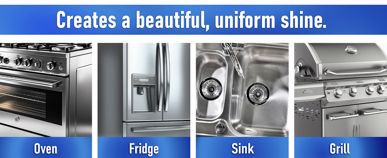 appliance cleaner stove oven steel fingerprints refrigerator cleaner metal spotless shiny polish