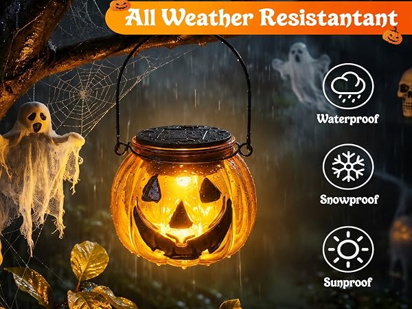 waterproof solar pumpkin lanterns