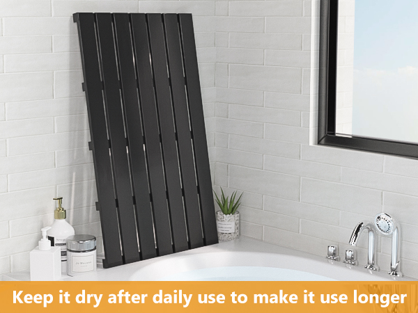 black bath mat