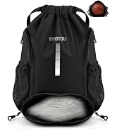 BROTOU Soccer Drawstring Backpack, Basketball Bag, Volleyball Football Bags with Ball and Shoe Co...