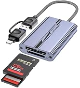 MOGOOD CF Express Type B & SD 4.0 Dual-Slot Card Reader, USB A/C to Type B CF Express Adapter, US...