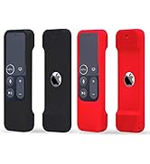 TOKERSE 2 Pack Remote Case Compatible with Apple TV 4K/HD 4th Gen (1st Gen) Siri Remote, Silicone...