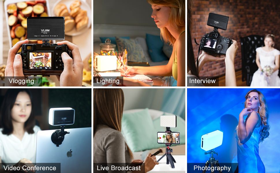 120 led video light on camera rgb