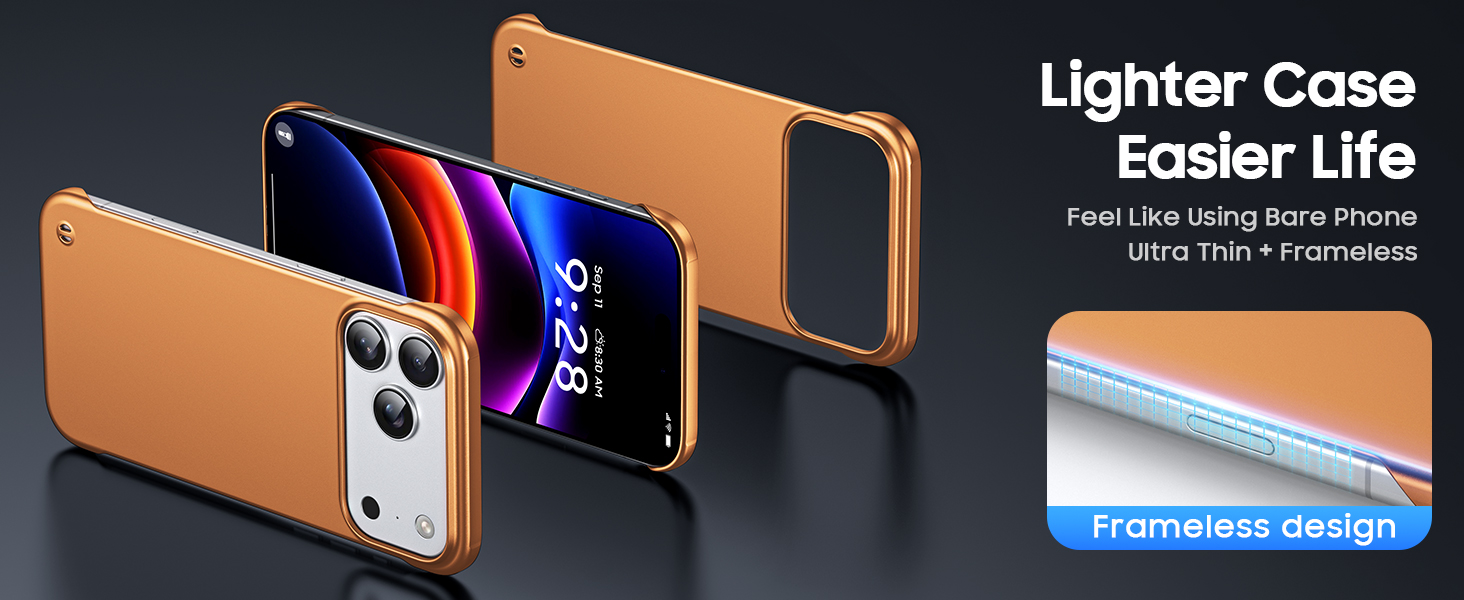 iPhone 17 pro max Frameless case