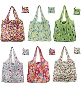 6 Pack Reusable Grocery Bags Heavy Duty with Handles, Reusable Shopping Bags for Women, Foldable,...