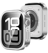 Amizee Matal Case Compatible with Apple Watch 42mm Series 10 with Built-in Screen Protector, Stra...