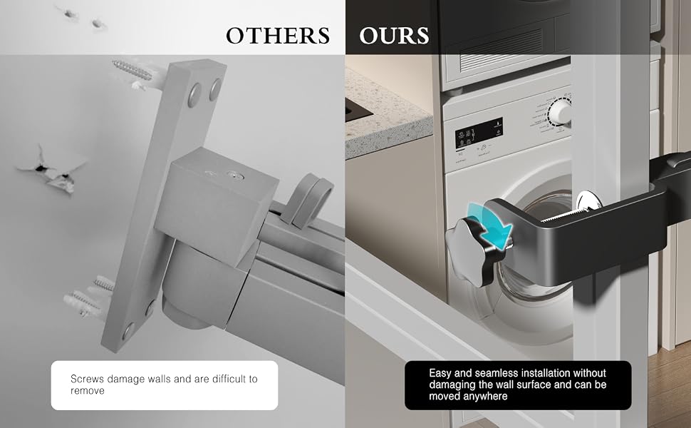 Seamless installation of clothes drying rack