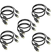DP to HDMI Cable 6ft 10-Pack, Braided DisplayPort to HDMI Display Port Cable Adapter Male to Male...