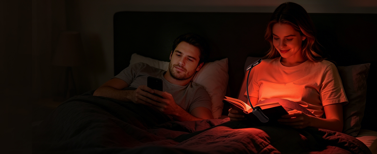 red book light for bedside reading