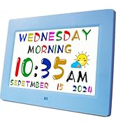 MASSII Kids Digital Alarm Talking Clock, 24 Alarms Custom Reminders, to-Do List, Auto DST & Calen...