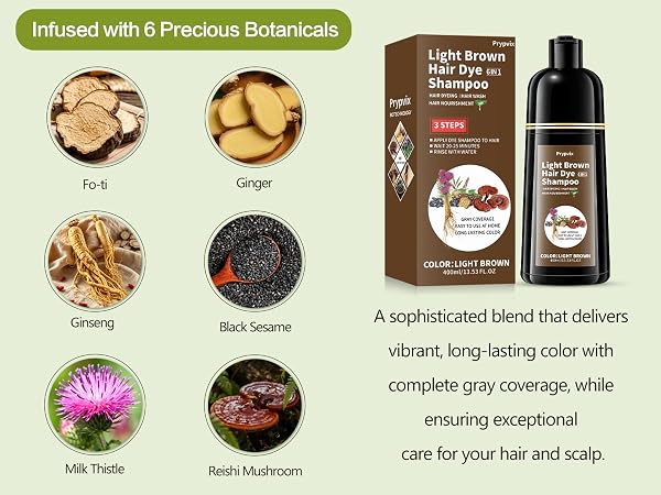 light brown shampoo hair dye