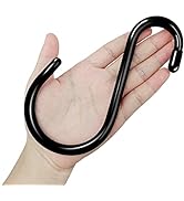 DINGEE 12 Pack 6 Inch Heavy Duty Large S Hook Vinyl Coated S Hooks for Hanging Plants,7mm Thickne...