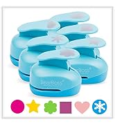 6 Craft Hole Punch Shapes 1 Inch Paper Punches for Crafting Handmade Scrapbooking Punches Mix Sha...