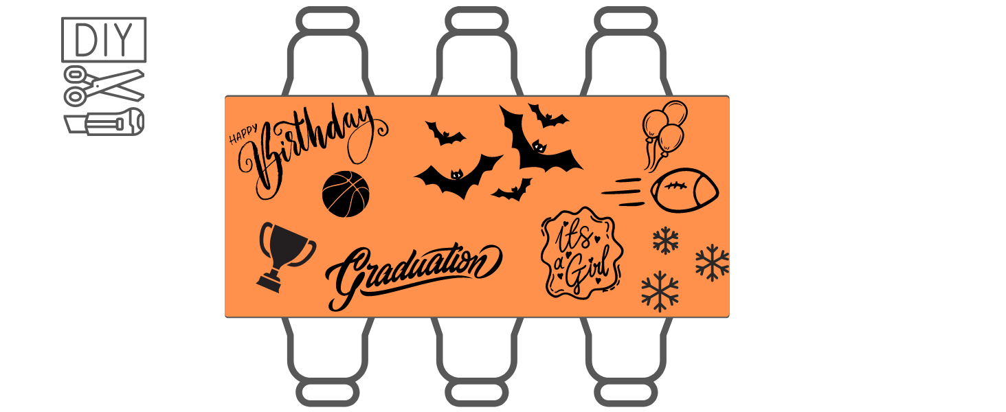 decorate tablecloth with stickers