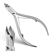 By MILLY Cuticle Nipper, 1/2 Jaw (5 mm), High Carbon Stainless Steel, Hand Sharpened, Dual Spring...