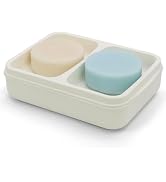 Dual Compartment Soap Dish, Double Bar Soap Holder, Solid Shampoo Bar Holder with Drainage Layer,...
