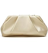 Clutch Purse for Women, Vegan Leather Evening Bag, Soft Pleated PU Small Purses for Formal Weddin...