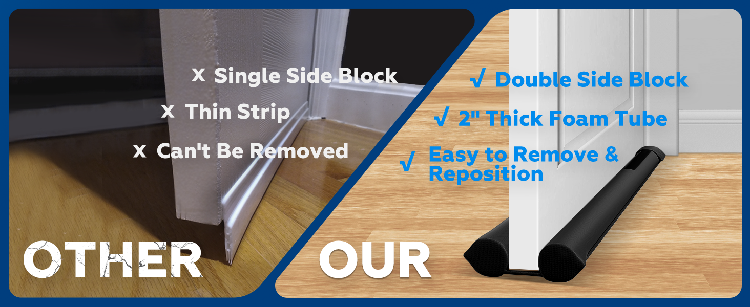 double door draft stopper
