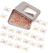 NELJIBEHU 50 Pcs Bow Paper Clips – Bow Planner Clips, Office & School Supplies, Desk Accessories,...