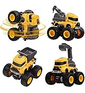 LONANDY Construction Truck Toy Push and Go Car Toys for Boys and Girls, Friction Powered Toy Car ...