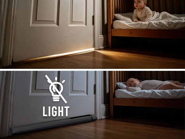 under nursery door light blocker