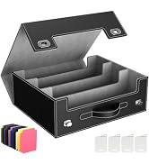 Lifewit Trading Card Storage Box with Handle, Holds Up to 1800 Sleeved Cards with 12 Adujstable D...
