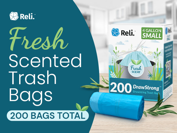 Fresh Scented Trash Bags 200 Bags Total