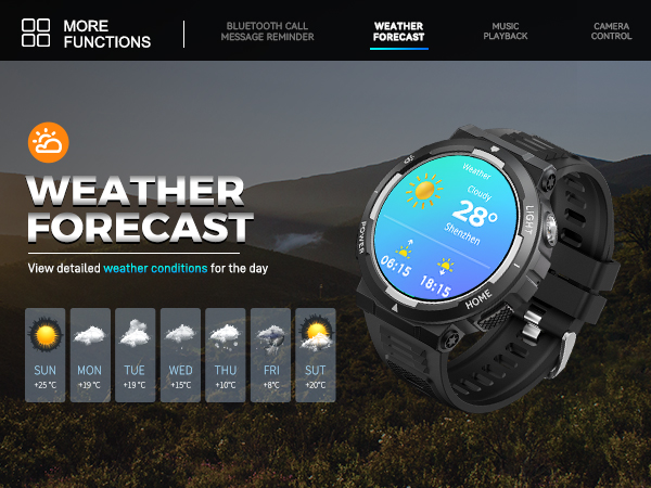 Military Smart Watch for Men Flashlight Tactical Smartwatch Fitness Watch 3ATM Waterproof