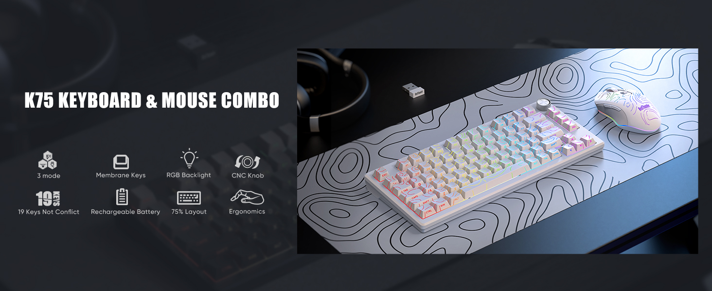 Wireless Keyboard and Mouse Combo