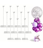 Reusable Acrylic Balloon Stand Kit – Heavy Duty Tabletop Display with Sticks and Base, Ballon Sta...