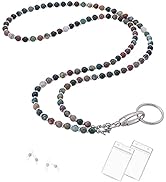 C&L Accessories Lanyard for ID Badges Holder, Beaded Cute Lanyard for Keys Neck Lanyards for Glas...