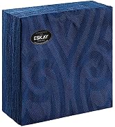 Dark Blue Dinner Paper Napkins - Extra Heavy Disposable Dinner Napkins - Alternative To a Real Cl...