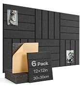 Woovio Cork Board, 36''x24'' Felt Bulletin Board with Self Adhesive Black | 6 Pack Cork Boards fo...
