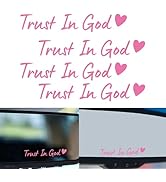 CouTunp 4PCS Cars Decals, Trust In God Rearview Mirror Sticker, Auto Vinyl Rearview Mirror Decal,...