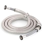 Shower Hose 59-inch Stainless Steel Double Sprial Nylon Braided Hose with 1/2'' Connector (Brushe...