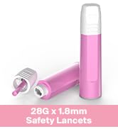 GLUCO-CARE Safety Lancets, Contact-Activated, 28G x 1.8 mm, Pre-Loaded, Sterile, Box of 100