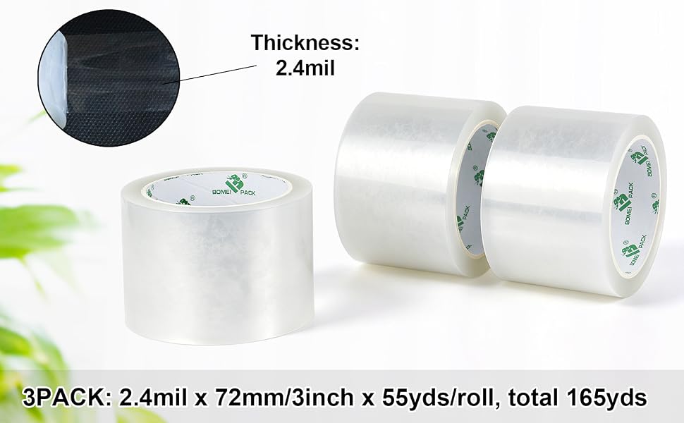 Clear packing tape 3 inch wide