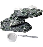 PINVNBY Basking Platform for Turtles Tortoise Dock Resin Resting Rock Reptile Habitat Climbing Or...