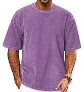 Oversized Tshirts for Men Short Sleeve Vintage Washed Basic Loose Tees