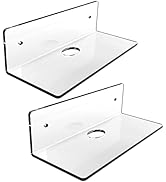evron Acrylic Floating Shelves for Wall Decor (Clear, M9)