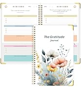 Gratitude Journal for Women Men, Undated Daily Gratitude Journal Spiral with Prompts & Quotes for...