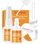 Elastic String for Bracelets Making Kit, 0.8mm Clear Bracelet String, Jewelry Glue for Elastic St...