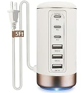 60W USB-C Charging Station for Multiple Devices, Universal 20W USB-C & 18W USB Charging Hub, Smar...